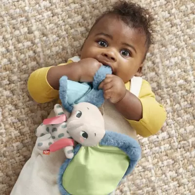 Peluche Fisher-Price Tembo pour nouveau-nés - Douceur éléphantesque