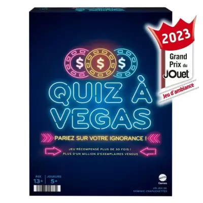 Jeu de société QUIZ a VEGAS par Mattel Games - Questions et paris!