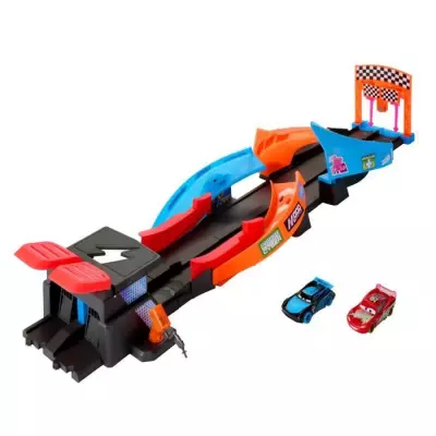 Course nocturne éclatante avec Circuit Glow Racers - Mattel