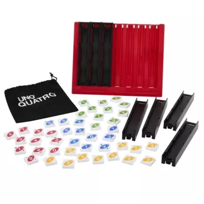 Jeu de société Mattel Games UNO-Quatro-Jeu pour soirée en famille - HPF82