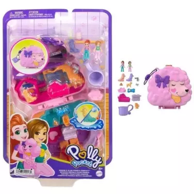 Coffret Toilettage Caniche Polly Pocket - 2 figurines et 12 accessoires