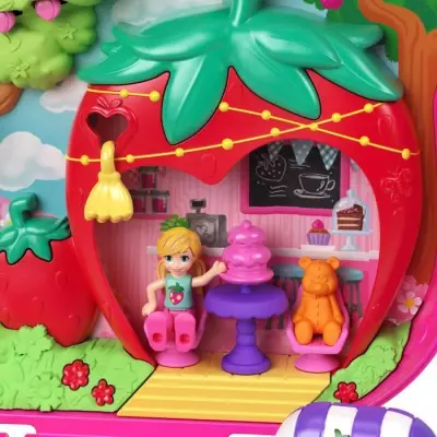 Polly Pocket Ourson Fraise - Coffret et figurines miniatures voyagent (HRD35)