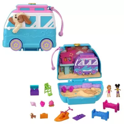 Ensemble de jeu pour enfants Polly Pocket-Chiot a la Plage!