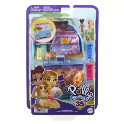 Ensemble de jeu pour enfants Polly Pocket-Chiot a la Plage!