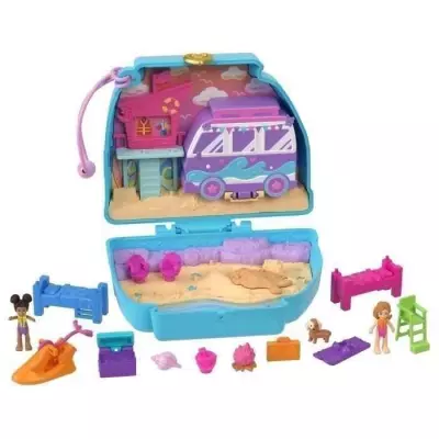 Ensemble de jeu pour enfants Polly Pocket-Chiot a la Plage!