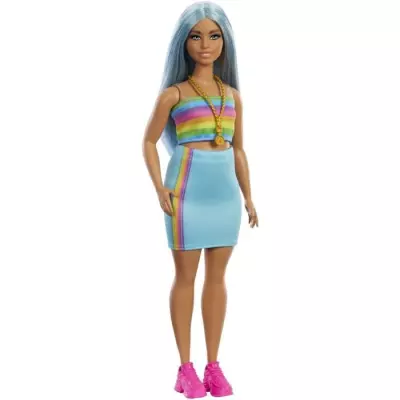 Poupée Barbie Fashionistas aux cheveux bleus - 65ème anniversaire