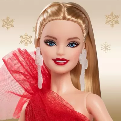 BARBIE Poupée joyeux noël blonde HRM61 - Cadeau magique en POUPEE