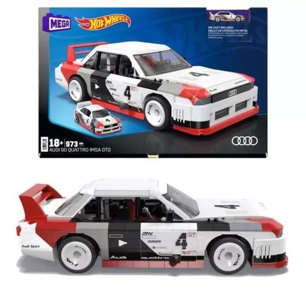 MEGA-Hot Wheels-Audi 90 Quattro IMSA GTO, 973 pieces a construire HRY20