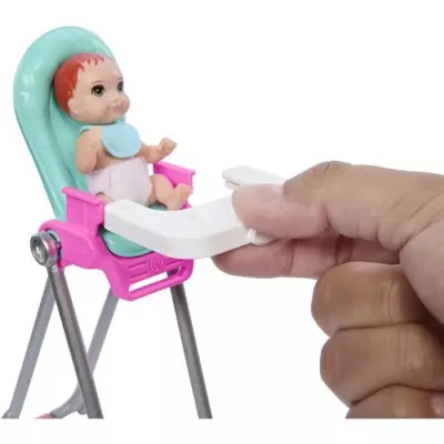 Barbie Skipper Coffret Babysitters Inc, 1 poupée, 1 bébé, accessoires - POUPEE