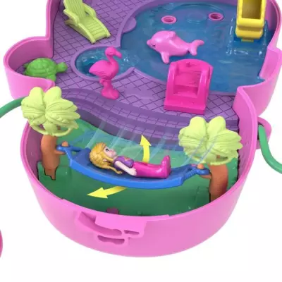 Polly Pocket Maman Singe et Bébé - Coffret 2 mini-figurines HWP04