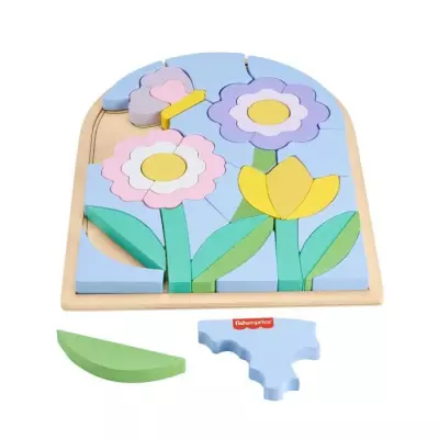 Fisher-Price – Puzzle Fleurs en Bois