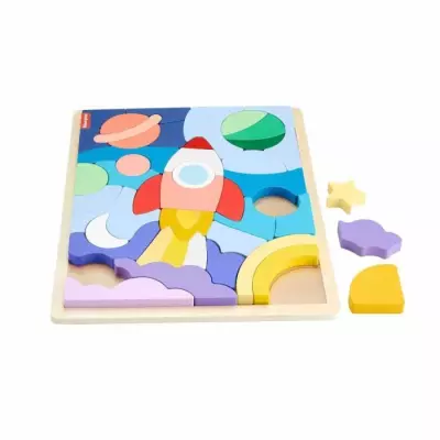 Fisher-Price – Puzzle en Bois L’Espace