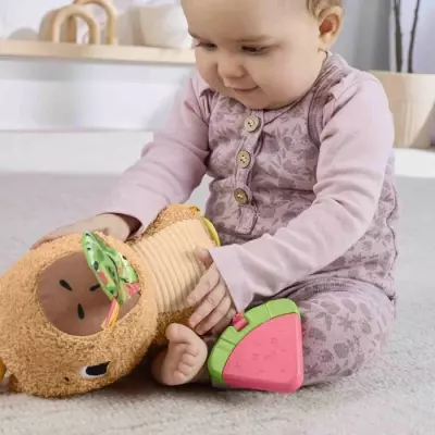 Peluche Fisher-Price Mon Capybara Câlins avec Anneau De Dentition Et Hochet Peluche Fisher-Price Mon Capybara Câlins avec Anneau De Dentition Et Hochet