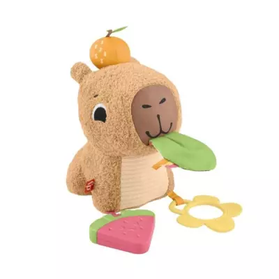 Peluche Fisher-Price Mon Capybara Câlins avec Anneau De Dentition Et Hochet Peluche Fisher-Price Mon Capybara Câlins avec Anneau De Dentition Et Hochet