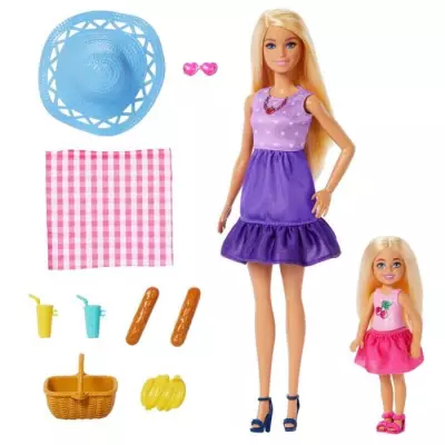Barbie Pique-Nique Coffret 2 Poupées - Jeu pour Enfants de 3 ans+ Barbie Pique-Nique Coffret 2 Poupées - Jeu pour Enfants de 3 ans+