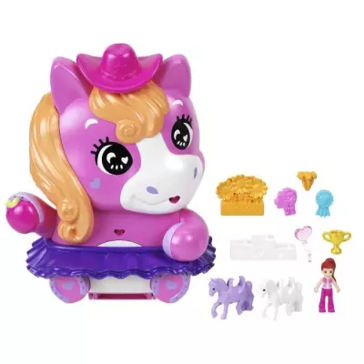 Polly Pocket Coffret Poney Rodéo - Jouet De Voyage Compact Polly Pocket Coffret Poney Rodéo - Jouet De Voyage Compact
