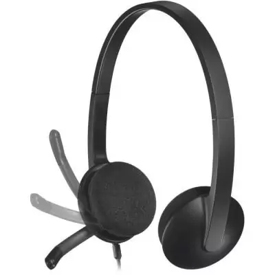 Casque - Filaire - Logitech - H340 - USB - Anti-parasite - Noir Casque - Filaire - Logitech - H340 - USB - Anti-parasite - Noir