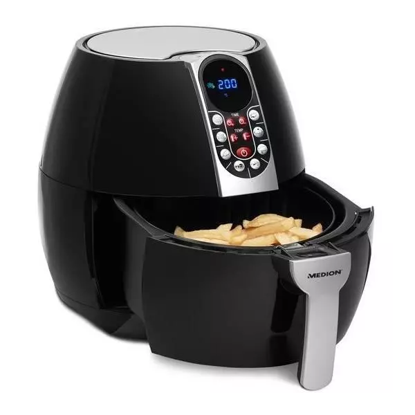 Friteuse a air chaud sans huile - MD 17320 - Panneau de commande numérique - 8 programmes - 8 L - 1500W