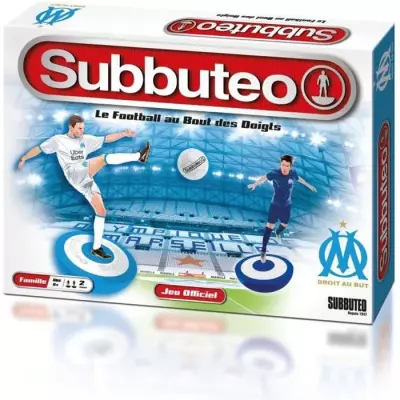 Jeu de société MEGABLEU Subbuteo Olympique de Marseille - Dimensions du colis: 41x30x7 cm