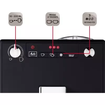 Machine à café broyeur à grain Melitta Solo Noir - Compact et performant!