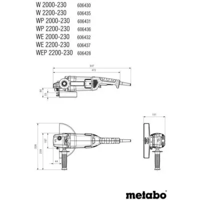 Meuleuse d'angle METABO - WP 2200-230 - Compact et puissant
