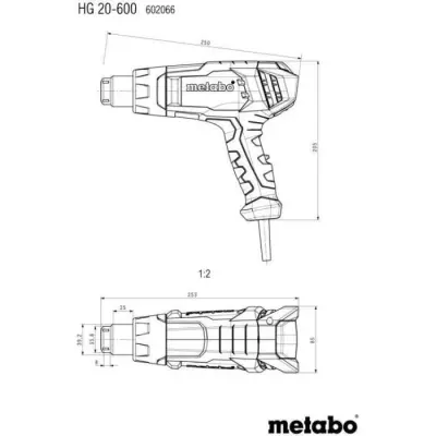 Pistolet à air chaud METABO - HG 20-600 : Décapeur compact