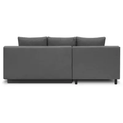 Canapé d'angle convertible MIKA 3 places gris clair - Éco-responsable & Certifié Oeko-Tex
