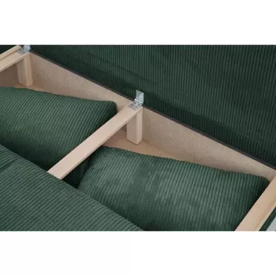 Banquette convertible 3 places MIKA - Velours côtelé Vert forêt