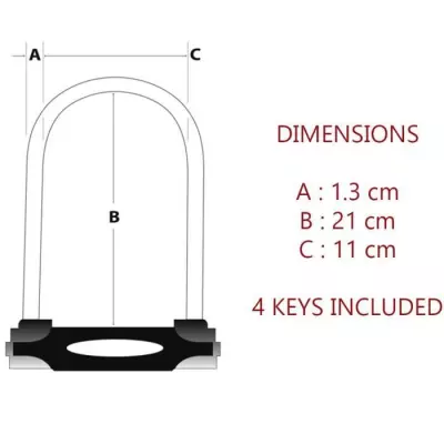 Antivol Vélo U Rouge Master Lock - Support Universel