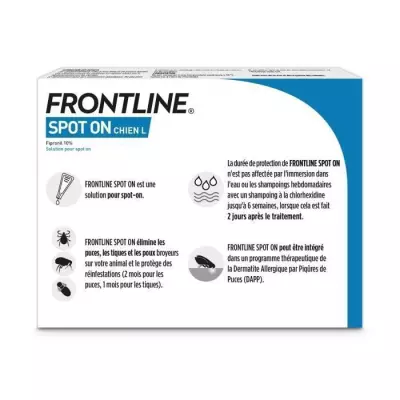 Protégez votre chien de 20 à 40 kg avec FRONTLINE Spot On - Anti-puces, anti-tiques et anti-poux!