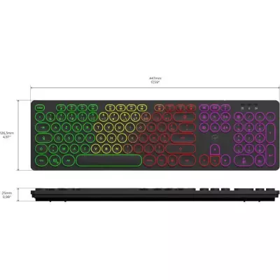 Clavier filaire RGB - MOBILITY LAB ML306858 - Touches rondes