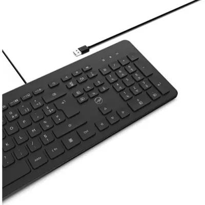 Clavier PC Business Filaire avec 2 hub USB intégré - Noir