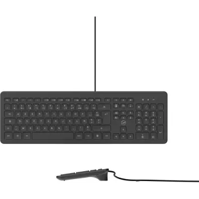Clavier PC Business Filaire avec 2 hub USB intégré - Noir