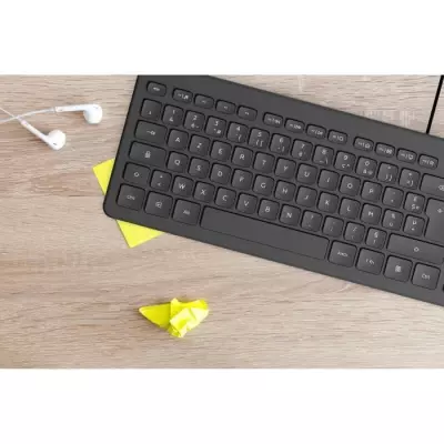 Clavier PC Business Filaire avec 2 hub USB intégré - Noir
