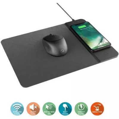Souris sans fil + tapis chargeur - MOBILITY, compact et performant