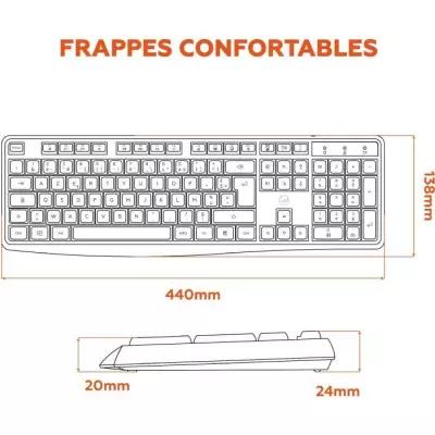 Clavier sans fil MOBILITY LAB Deluxe AZERTY Noir - Compact et pratique
