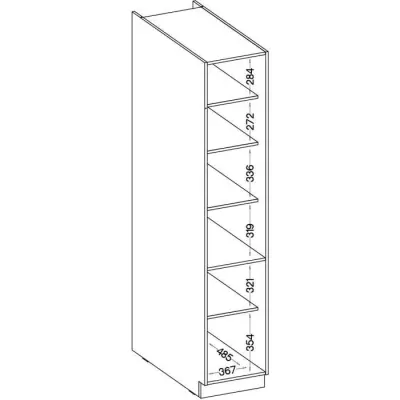 Colonne MODENA 2 portes 40 cm Chêne artisan / Noir mat
