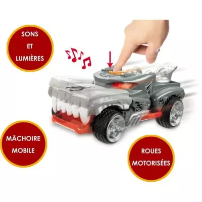 Véhicule motorisé Hot Wheels Monster Action Hotweiler - Sons et lumières - 23cm