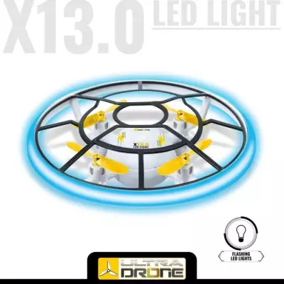 Drone radiocommandé ultradrone X13 LED - Effets lumineux - Diamètre 13cm