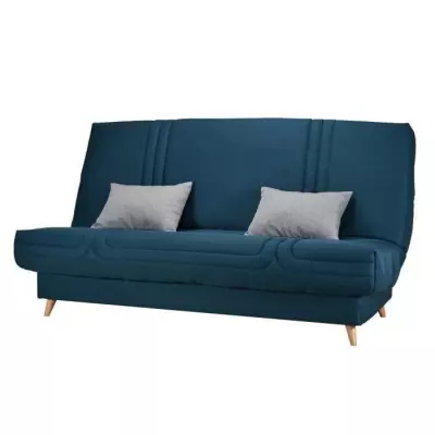 Canapé Clic Clac 3 places Bleu - Made in France - Confort BULTEX - MONA