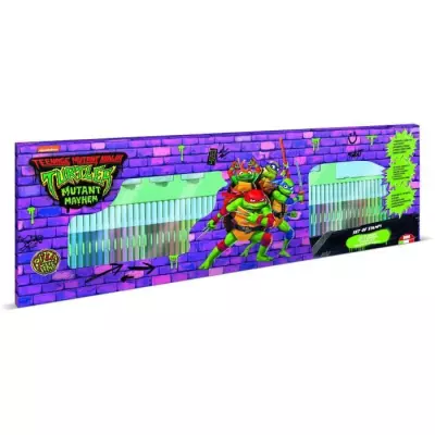 Coffret coloriage Tortues Ninja - 60 feutres et 4 tampons