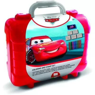 Ensemble de voyage - MULTIPRINT - 5 tampons Voitures, 10 crayons