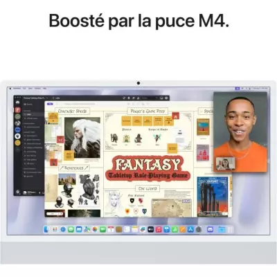 iMac 24 Argent 2024: Écran Retina 4,5K, SSD 256Go, 16Go RAM
