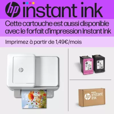 HP 62 pack de 2 cartouches authentiques d'encre noire / trois couleurs