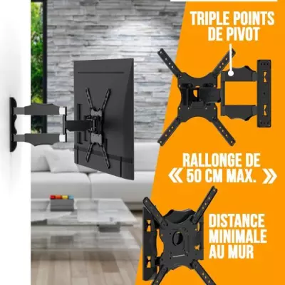 Support Mural TV NANOOK Inclinable 32-55" - Fixation LCD, LED, QLED
