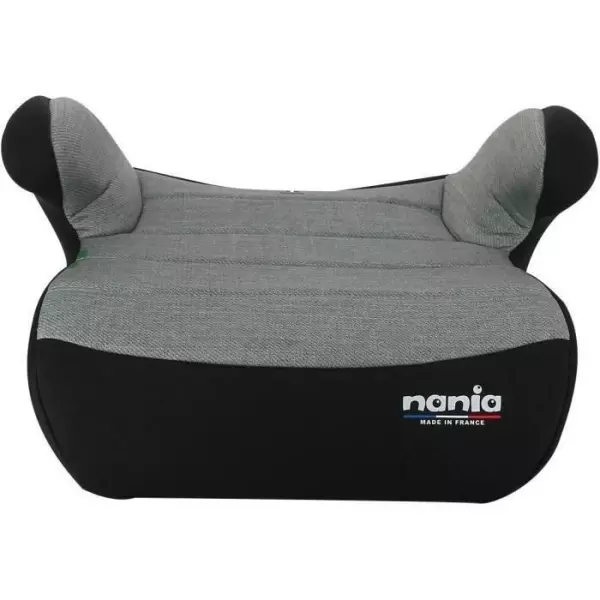 NANIA Rehausseur fixations isofix ALPHIX, groupe 3, de 8 a 12 ans, 25-36 kg, 125-150 cm, R129 - Avec accoudoirs - Gris