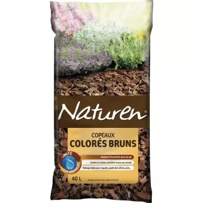 Copeaux Colorés Bruns Naturels - 40L | ARGILE - ECORCE - COPEAU BOIS