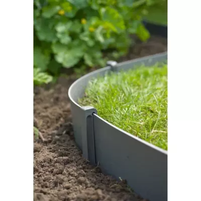 Bordure de jardin en polypropylène - NATURE - Gris - H 26,7 x 1,9 x 1,8 cm