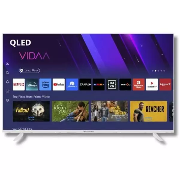 TV LED UHD QLED - CONTINENTAL EDISON - CELED43SVQLB26B7 - 43“ (108 cm) - 3xHDMI, 2xUSB - Blanc