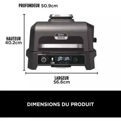 Barbecue électrique et fumoir Ninja Woodfire Pro XL avec thermomètre